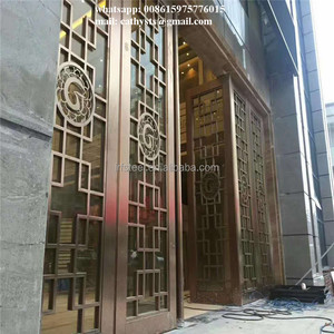 Thiết Kế Hiện Đại Mẫu Thép Không Gỉ Kim Loại Cửa Phân Vùng Phòng Divider Màn Hình Khách Sạn - Product Image 6