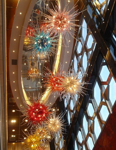 Moderno arte hecho a mano de cristal ámbar claro techo decorativo colgante <span class=keywords><strong>restaurante</strong></span> iluminación - Product Image 2