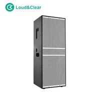 Haut-parleur de scène actif professionnel à double haut-parleur de 15 pouces, 2 voies, en bois, pour utilisation en extérieur