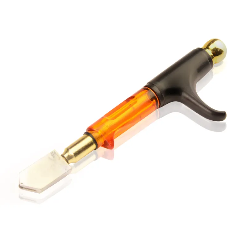 Silver Plated Pistol Grip Glass Cutter with Oil-Fed Carbide Wheel by Special Design