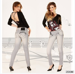 Jean en denim tendance pour femme Sonnet Wear Ltd, 100 % coton, séchage rapide, teinture unie, design élégant - Product Image 4