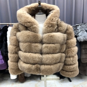 2019 nuovo inverno caldo <span class=keywords><strong>vestiti</strong></span> delle signore vera pelliccia oversize con cappuccio del rivestimento del cappotto di pelliccia di Volpe cappotto di pelliccia per le donne - Product Image 2