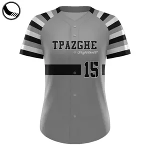 100 Polyester Custom Blank Plain Sublimated Baseball Jersey