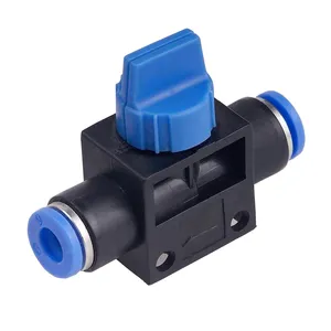 HVFF Series Plastic Hand Valve Air Flow Regulating Male Speed Controller Pneumatic Fittings