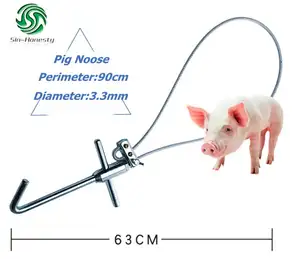 Veterinary instrument Pig Hog Metal Wire Noose/Pig Catcher