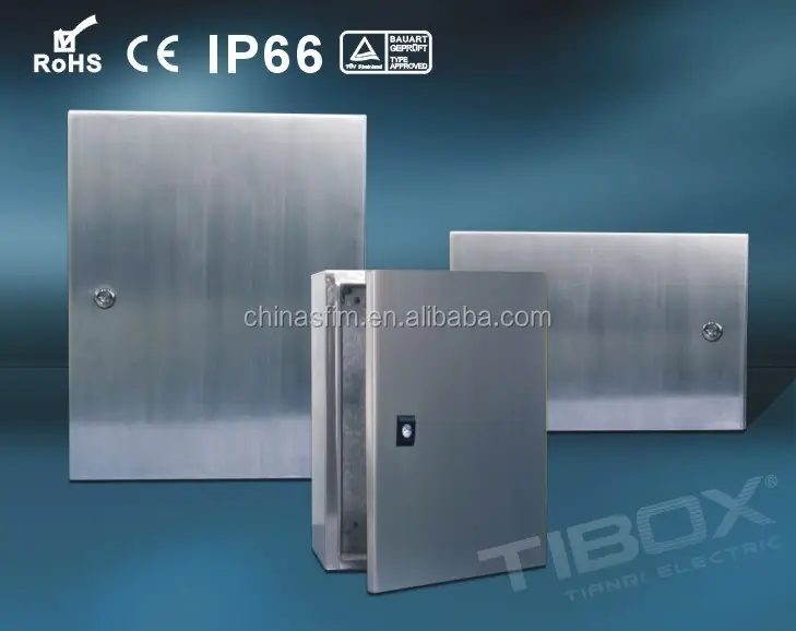 Stainless Box Tibox Tibox AISI 304 /316 Modular Enclosure Box Cases Housing IP66 Distribution Box In Stainless Steel