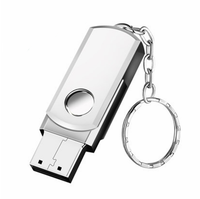Nouvelle vente flash, clé USB pivotante en métal USB 3.0, 4 Go-128 Go, étanche, avec logo personnalisé