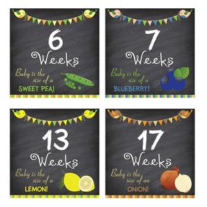 Mon Doux Bébé Vous serez Hebdomadaire <span class=keywords><strong>Grossesse</strong></span> Mise À Jour Accessoires Photo-35 Cartes Inclus - Product Image 4