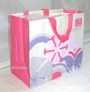 120GSM Vietnam bolsas de compras tejidas PP de alta calidad con diseño personalizado por pedido Material reciclado reutilizable - Product Image 1