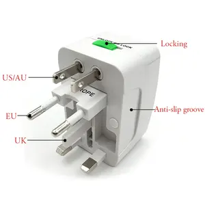 Atacado Multi adaptador de viagem universal de conversão, REINO UNIDO DA UE AU EUA adaptador universal Portátil