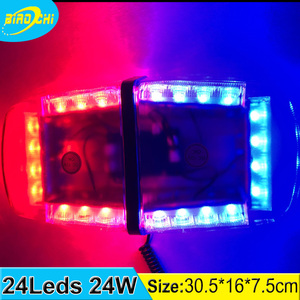 24 와트/30.5 센치메터 슈퍼 밝은 방수 휴대용 자기 마운트 미니 경찰 경고 led 조명 - Product Image 1