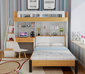 Meubles de chambre à coucher enfants adolescent composite <span class=keywords><strong>lit</strong></span> <span class=keywords><strong>superposé</strong></span> avec étagère (SZ-BFE301) - Product Image 2