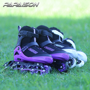 PAPAISON 4 PU LED 84A Patins à roulettes réglables à clignotants sûrs, talons de patinage, patins en ligne de haute qualité pour l'extérieur - Product Image 1
