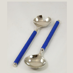 <b>Blue</b> <b>Beaded</b> Salad Server - Product Image 1