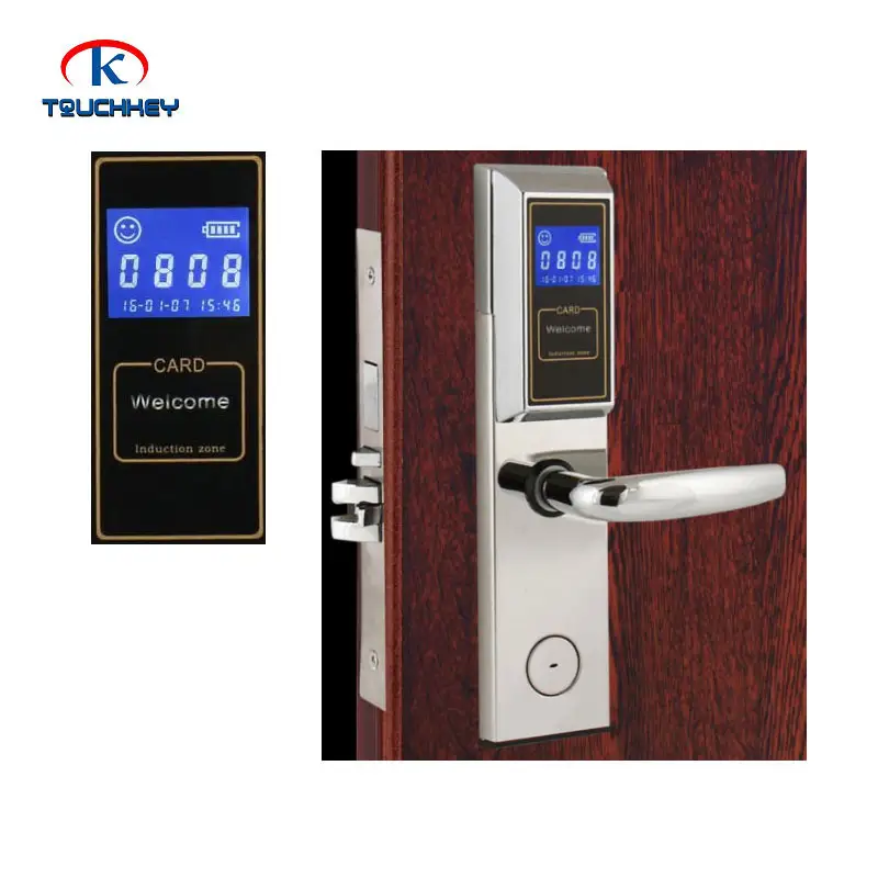 Touchkey rfid card 전자 호텔 LCD display lock system smart rf hotel 문 lock system price