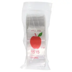 Zip small 2mil mini custom baggies apple plastic ziplock bags manufacturer zip lock bag with logo