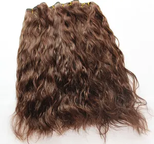 Wholesale 100% Natural Human Hair hair weft natural curling curtain hair extensions