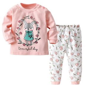 Set di Abbigliamento per Neonati con Stampe Cartoon, Manica Lunga, Completo Maglietta e Pantaloni per Primavera - Product Image 1