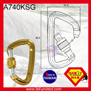 D Type The Most Safety Mountaineer Climbing Aluminum Carabiner - Product Image 4
