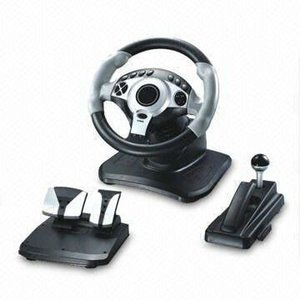 Volant de jeu vidéo C-STAR avec angle d'inclinaison réglable et position de jeu pour P4/PS-3/<span class=keywords><strong>PC</strong></span> - Product Image 3