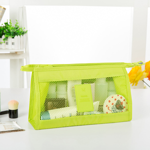 Wholesale Fashionable Polyester Cosmetic Bag with Zipper Closure Clear Travel Mesh <strong>Make</strong> <strong>up</strong> <strong>Pouch</strong> - Product Image 1