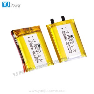 Popüler ince boyutu <span class=keywords><strong>Lipo</strong></span> Hücre 602030 3.7 V 300 mAh 1.11 Wh şarj edilebilir pil - Product Image 2