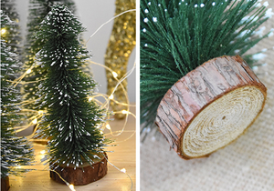 Pine Needle Artificial Flocked Snow Tower Shape Mini Table <strong>Top</strong> <strong>Christmas</strong> <strong>Tree</strong> 15-30cm Decoration Supplies - Product Image 6