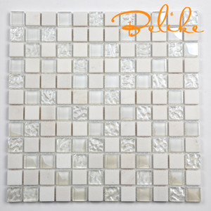 Mosaico in Vetro <span class=keywords><strong>Perlato</strong></span> Effetto <span class=keywords><strong>Marmo</strong></span> per Rivestimento Pareti, Elegante e Decorativo per Facciate e Interni - Product Image 2