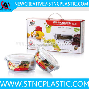 สแควร์ของแท้2ชิ้นชุด<span class=keywords><strong>GlassLock</strong></span>ความปลอดภัยกระจกนิรภัยเรียวภาชนะบรรจุอาหาร - Product Image 6