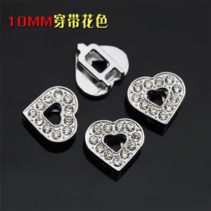 10MM personalizado DIY hecho a mano aleación corazón flor Rhinestone encantos flotantes para Collar de perro - Product Image 5