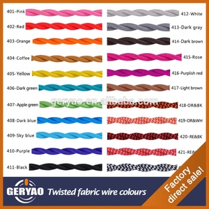 <span class=keywords><strong>Cable</strong></span> <span class=keywords><strong>Textil</strong></span> Trenzado de Par Trenzado Rojo y Negro para Lámpara Colgante, <span class=keywords><strong>Cable</strong></span> Cubierto de Tela de Algodón para Lámpara de Techo - Product Image 4