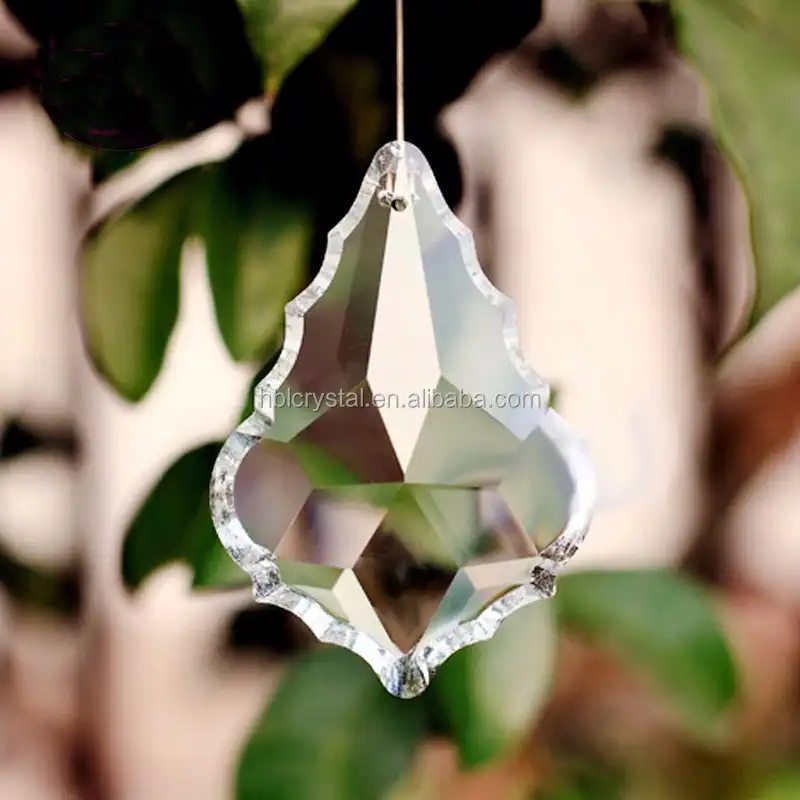 25 Stück 38mm transparente Ahornblatt Decora vie Weihnachts kristall Prisma Teile