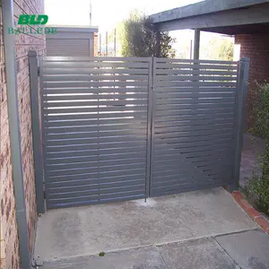 Low cost sun shade modern automatic aluminum louver sliding gate designs for homes