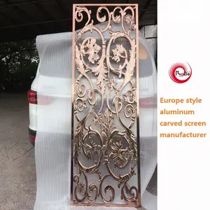 Divisor de pantalla de metal cortado con láser para decoración de interiores estilo europeo