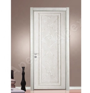 <span class=keywords><strong>Puerta</strong></span> de Madera <span class=keywords><strong>Maciza</strong></span> de Lujo para Dormitorio, Diseño de <span class=keywords><strong>Puerta</strong></span> de Madera para Interiores de Hotel, Color Blanco Lacado, Estilo Americano - Product Image 2
