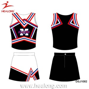 Vêtements de sport avec impression par sublimation, tenues de pom-pom girl, Jersey personnalisé, vente en gros,
