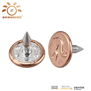 Op Maat Gemaakt Patroon Convex Logo Messing Hoes Aluminium Pinnen Nagels Accessoires Voor Kleding - Product Image 2