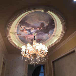 Rénovation intérieure, cercle de plafond de 1,5 m de diamètre pour la décoration d'hôtel, décoration de plafond en PU - Product Image 6