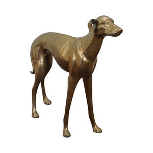 Levensgrote Populaire Metalen Dier Doggie Standbeelden Staande Zwarte Hond Bronzen Sculptuur Voor Tuin - Product Image 3