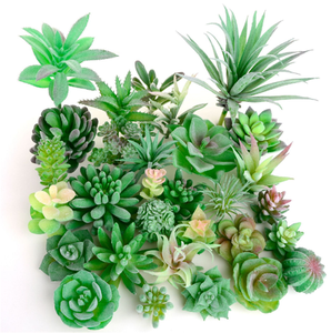 Planta Artificial de Cactus Azul en Plástico, Mini Planta sin Maceta para Decoración del Hogar, Pequeña Planta de Plástico para Decoración de Estilo Desértico - Product Image 1