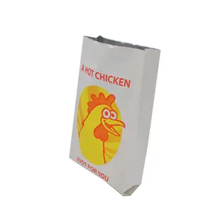 Paper Bag Aluminum Foil Kraft Paper Bread Bags Customized Recycled Kraft Paper Bag for Fast Food Take Away Flexo Printing Accept