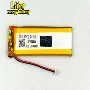 Plug1.0 2 line 3.7 V 402565 Lithium ion polymer Rechargeable 1000 mAh battery lasting for Tablet Pc - Product Image 2