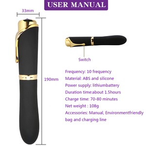 Prodotti Novità a Forma di Penna, Vibratore AV Segreto a Forma di Penna per Massaggi Femminili, Ricaricabile USB con 10 Velocità - Product Image 4