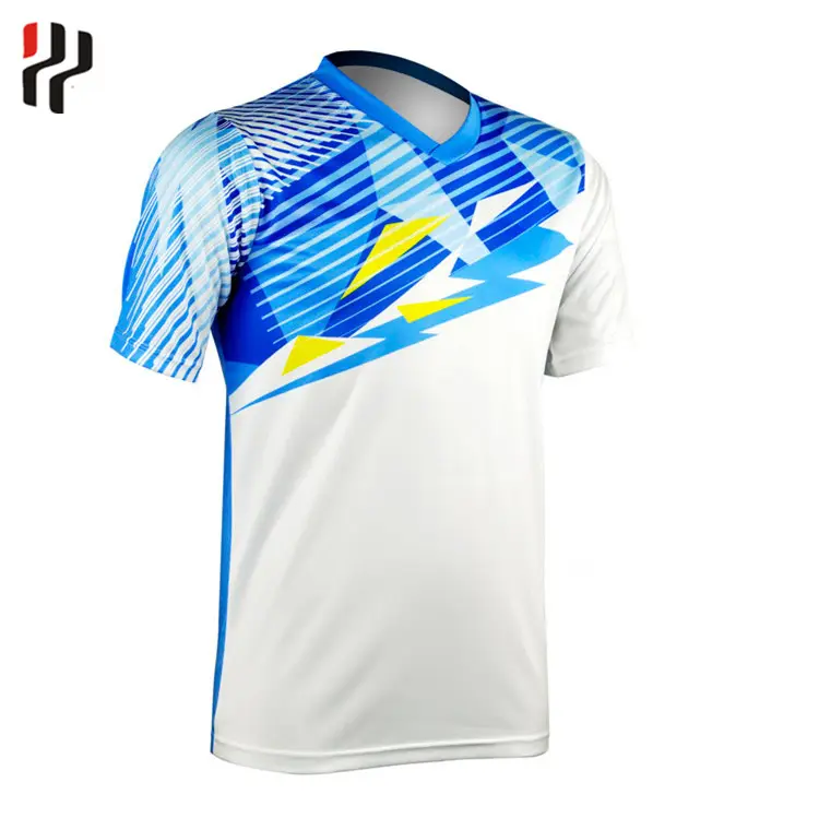 Camisetas deportivas con impresión sublimada de secado rápido, OEM, para Bádminton