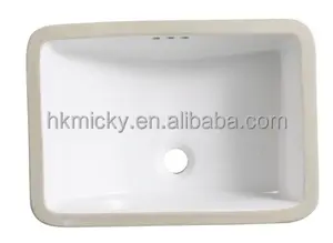 Lavabo Modern Porcelain Rectangular Bathroom Sink Hand Wash Basin Hotel Ceramic Undermount Under Counter Sinks