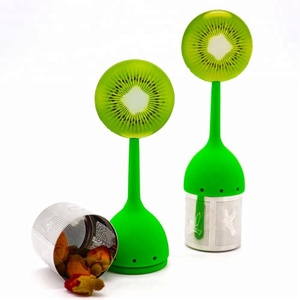 Kiwi Hình Dạng Trái Cây Silicone Thép Không Gỉ Trà Lọc Infuser Lọc - Product Image 1