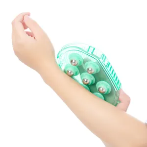 360 graden rolling hand hold massage bal roller draagbare massage handschoen ballen