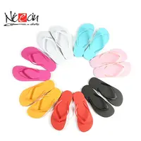 China Cheap Blank Black Rubber Slippers Woman Fuzhou slide flip flops