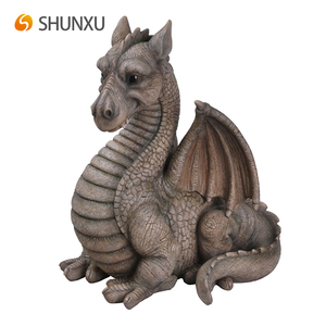 Increíble Estatua de <span class=keywords><strong>Dragón</strong></span> Alado <span class=keywords><strong>Rojo</strong></span> Antiguo Detallada, Adorno de Jardín de Resina, Decoración Mágica para Jardín, Escultura de <span class=keywords><strong>Dragón</strong></span> - Product Image 2