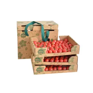 Özel sebze meyve domates ambalaj oluklu karton kutu